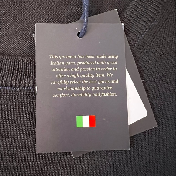 Filippo Riberti Navy Sweater - Men’s Italian Wool Sweater - Picture 4 of 12